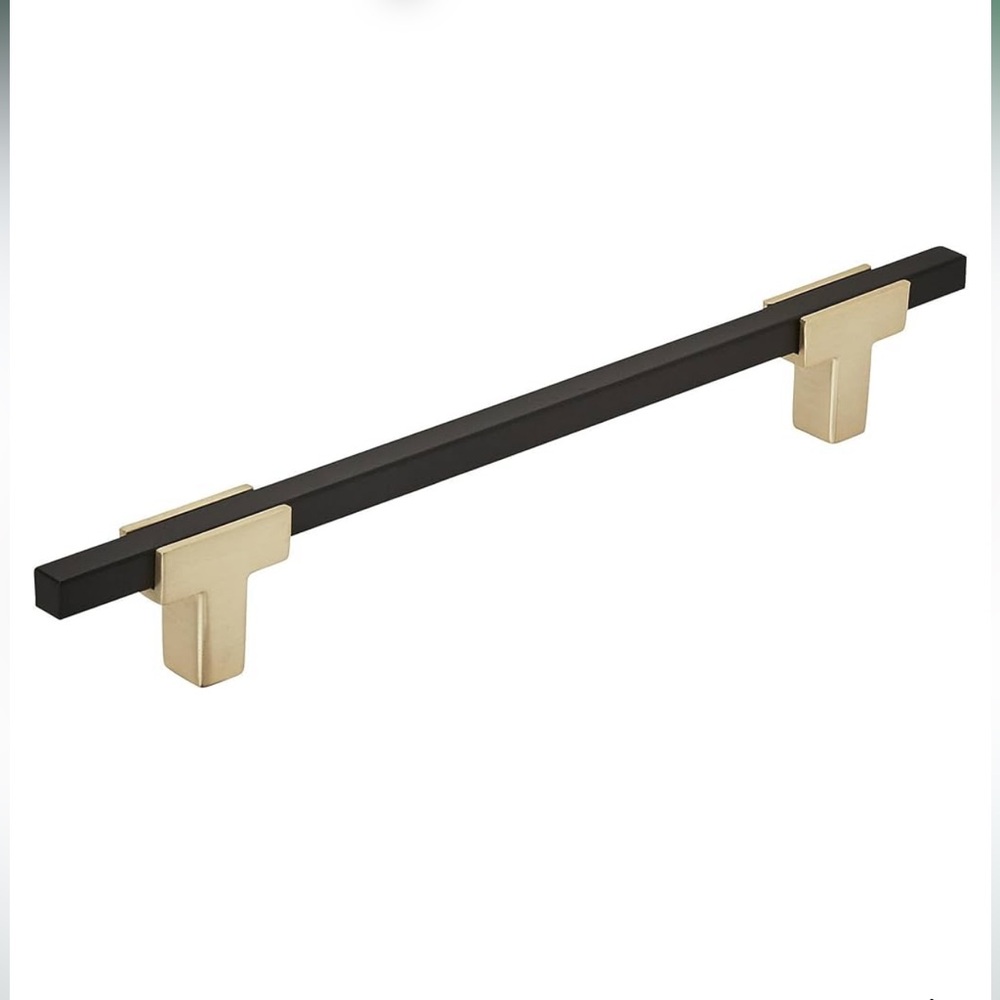 Amerock ~ 5 Cabinet Pulls ~ Brushed Gold/Matte Black ~ 6-5/16” Center to Center